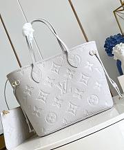 LV Neverfull MM Monogram Empreinte Leather Brume Gray M13758 - 31x28x14cm - 1