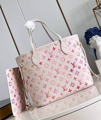LV Neverfull MM Monogram Empreinte Leather M47080 - 31x28x14cm
