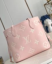 LV Neverfull MM Bicolor Monogram Empreinte Pink/Beige M14210 - 31x28x14cm - 3