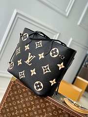 LV Neverfull MM Bicolor Monogram Empreinte Black/Beige M58907 - 31x28x14cm - 4