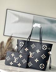 LV Neverfull MM Bicolor Monogram Empreinte Black/Beige M58907 - 31x28x14cm - 1