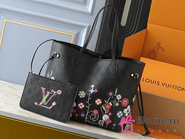 LVxTM Neverfull MM Monogram Empreinte Leather Black M13675 - 31x28x14cm - 1