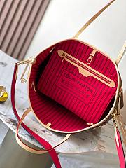 LV Neverfull Bandouliere Inside Out MM Monogram Canvas Rouge Sari M12096 - 31x28x14cm - 4