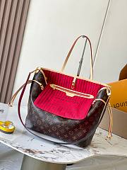LV Neverfull Bandouliere Inside Out MM Monogram Canvas Rouge Sari M12096 - 31x28x14cm - 2