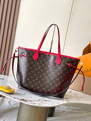 LV Neverfull Bandouliere Inside Out MM Monogram Canvas Sari Red M12708 - 31x28x14cm - 3