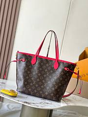 LV Neverfull Bandouliere Inside Out MM Monogram Canvas Sari Red M12708 - 31x28x14cm - 2