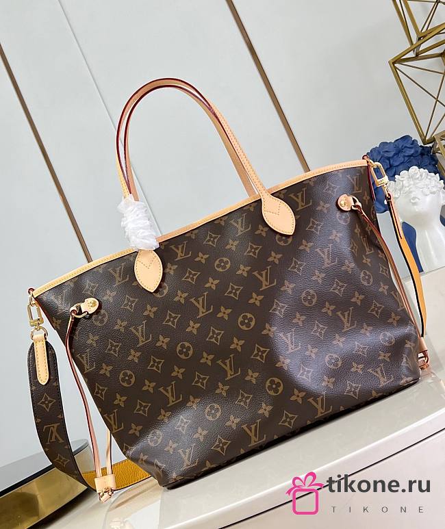 LV Neverfull Bandouliere Inside Out MM Monogram Canvas Safran Yellow M11947 - 31x28x14cm - 1