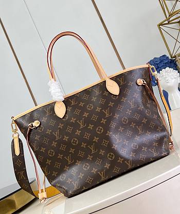 LV Neverfull Bandouliere Inside Out MM Monogram Canvas Safran Yellow M11947 - 31x28x14cm