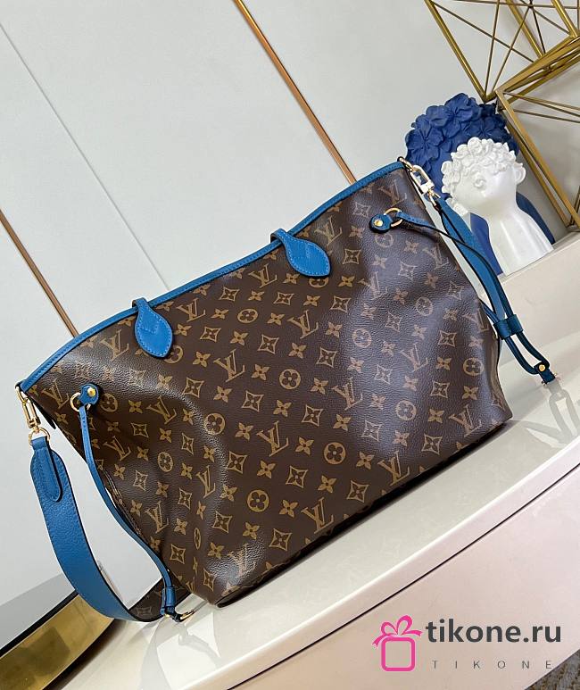 LV Neverfull Bandouliere Inside Out MM Monogram Canvas Gaston Blue M13753 - 31x28x14cm - 1