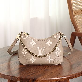 LV Boulogne Bicolor Monogram Empreinte Tourterelle Grey/ Cream M13224 - 29x16x9.5cm