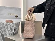 Medium Lady Dior Bag Powder Pink Cannage Lambskin - 24×20×11cm - 4