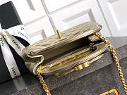 Chanel 25 Metallic Calfskin Gold Kelly Bag - 13x19x7cm - 2