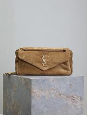 YSL Calypso Small in SuedeLeather Gold - 26x14x7cm - 1