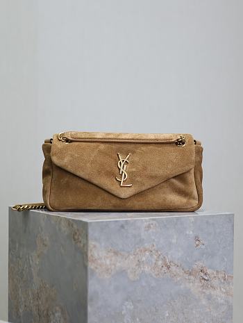 YSL Calypso Small in SuedeLeather Gold - 26x14x7cm