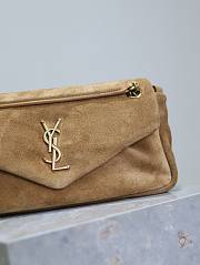 YSL Calypso Small in SuedeLeather Gold - 26x14x7cm - 5