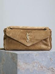 YSL Calypso Small in SuedeLeather Gold - 26x14x7cm - 4