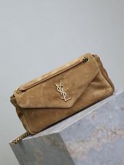 YSL Calypso Small in SuedeLeather Gold - 26x14x7cm - 3