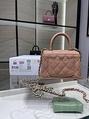 Chanel 24 Coco Handle Grained Calfskin Sand 14cm - 6