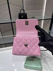 Chanel 24 Coco Handle Grained Calfskin Pink 14cm - 4