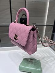 Chanel 24 Coco Handle Grained Calfskin Pink 14cm - 3