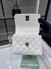 Chanel 24 Coco Handle Grained Calfskin White 14cm - 3