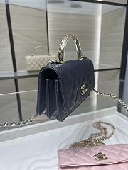 Chanel Clutch With Chain Grained Calfskin & Gold-Tone Metal Navy Blue - 19cm - 3