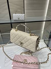 Chanel Clutch With Chain Grained Calfskin & Gold-Tone Metal Beige - 19cm - 3