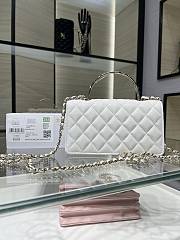Chanel Clutch With Chain Grained Calfskin & Gold-Tone Metal White - 19cm - 3