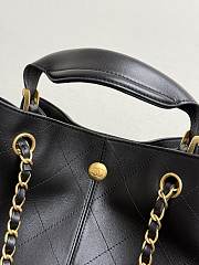 Chanel Shopping Bag Calfskin & Gold-Tone Metal Black - 39x33.5x16cm - 4