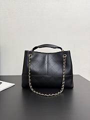 Chanel Shopping Bag Calfskin & Gold-Tone Metal Black - 40x28x15cm - 5