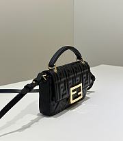 Fendi Baguette Black Leather Bag - 18.5x2.5x10cm - 6