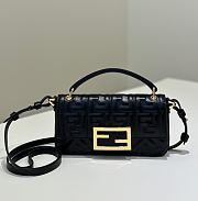 Fendi Baguette Black Leather Bag - 18.5x2.5x10cm - 3