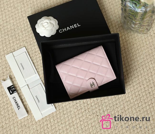 Chanel Caviar Quilted Passport Holder Light Pink Silver Hardware - 14x10.5x2cm - 1