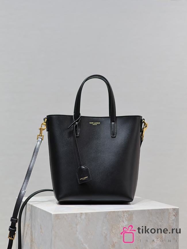 YSL Mini Toy Shopping in Box Leather Black - 18x17x8cm - 1