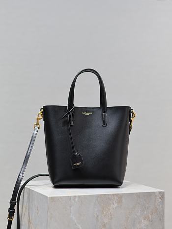 YSL Mini Toy Shopping in Box Leather Black - 18x17x8cm
