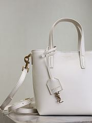 YSL Mini Toy Shopping in Box Leather White - 18x17x8cm - 3