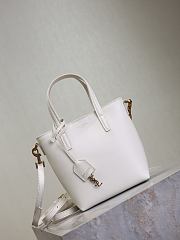 YSL Mini Toy Shopping in Box Leather White - 18x17x8cm - 4