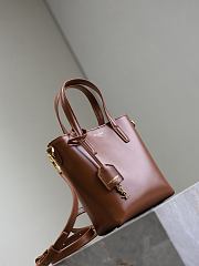 YSL Mini Toy Shopping in Box Leather Brown - 18x17x8cm - 4