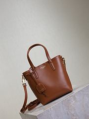 YSL Mini Toy Shopping in Box Leather Brown - 18x17x8cm - 6