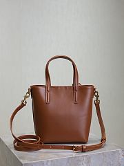 YSL Mini Toy Shopping in Box Leather Brown - 18x17x8cm - 5
