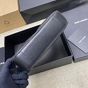 YSL Calypso Mini Hobo In Plunged Lambskin Black - 20×12×5cm - 5