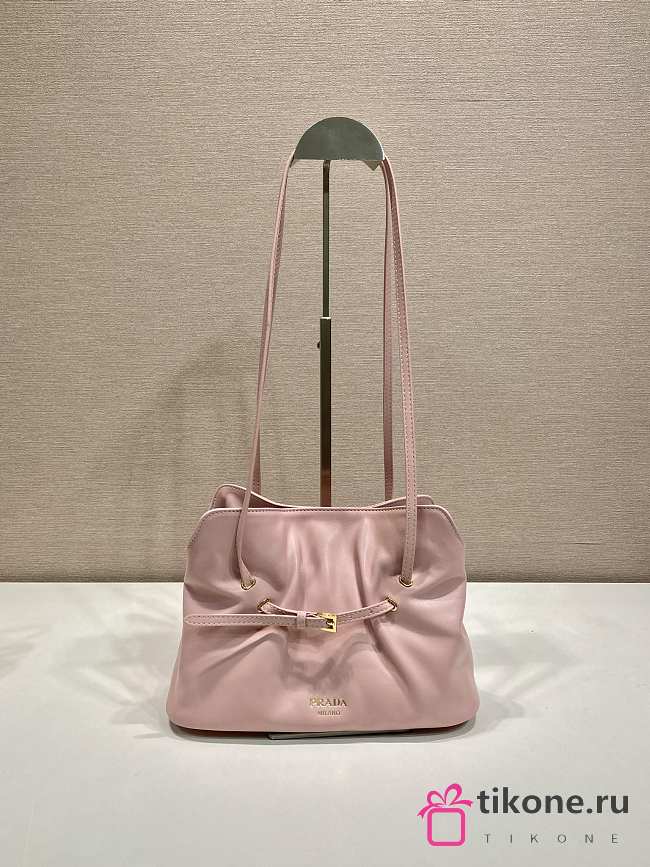 Prada Small Prada Dada Nappa Leather Bag Powder Pink 1BG586 - 28x18.5x11.5cm - 1