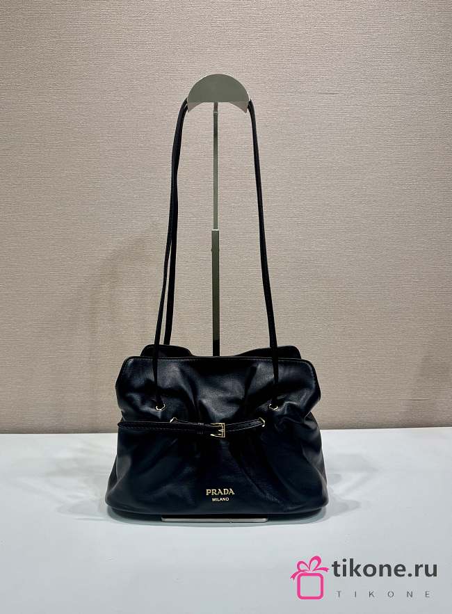 Prada Small Prada Dada Nappa Leather Bag Black 1BG586 - 28x18.5x11.5cm - 1