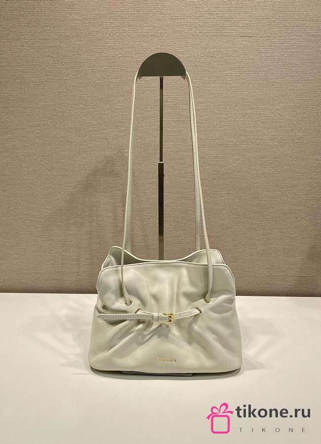 Prada Small Prada Dada Nappa Leather Bag White 1BG586 - 28x18.5x11.5cm - 1