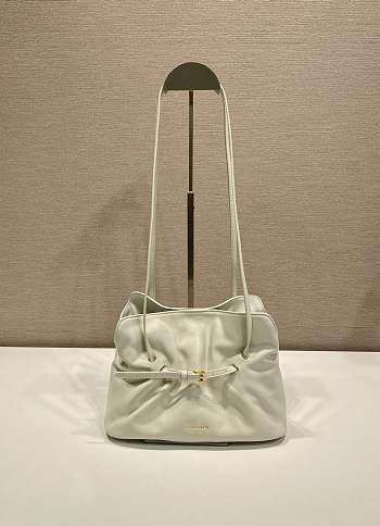Prada Small Prada Dada Nappa Leather Bag White 1BG586 - 28x18.5x11.5cm