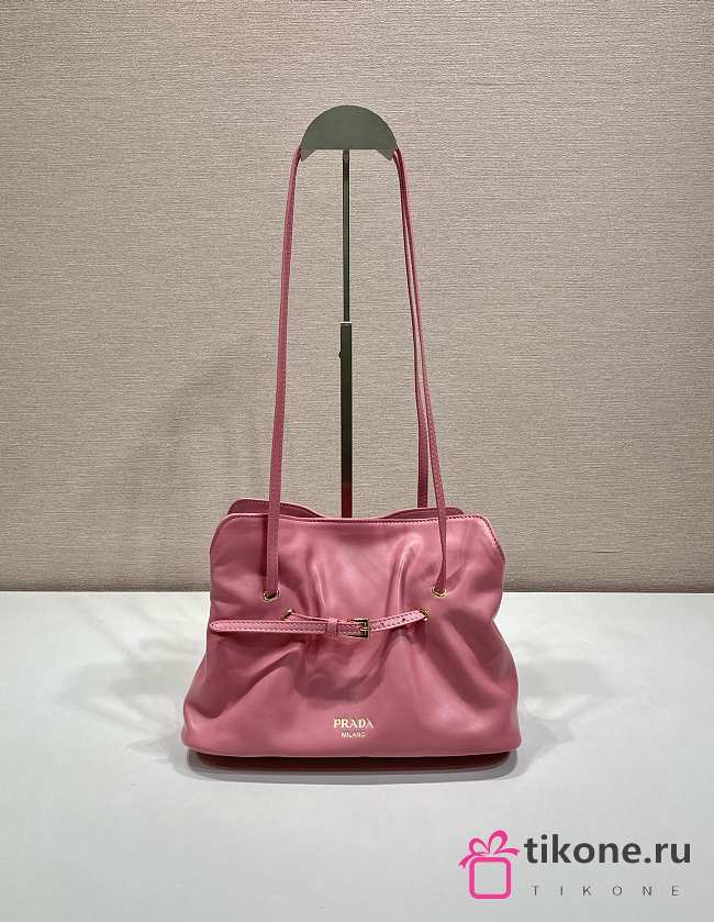 Prada Small Prada Dada Nappa Leather Bag Pink 1BG586 - 28x18.5x11.5cm - 1