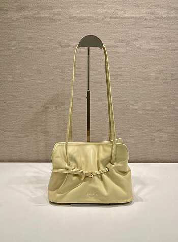 Prada Small Prada Dada Nappa Leather Bag Beige 1BG586 - 28x18.5x11.5cm