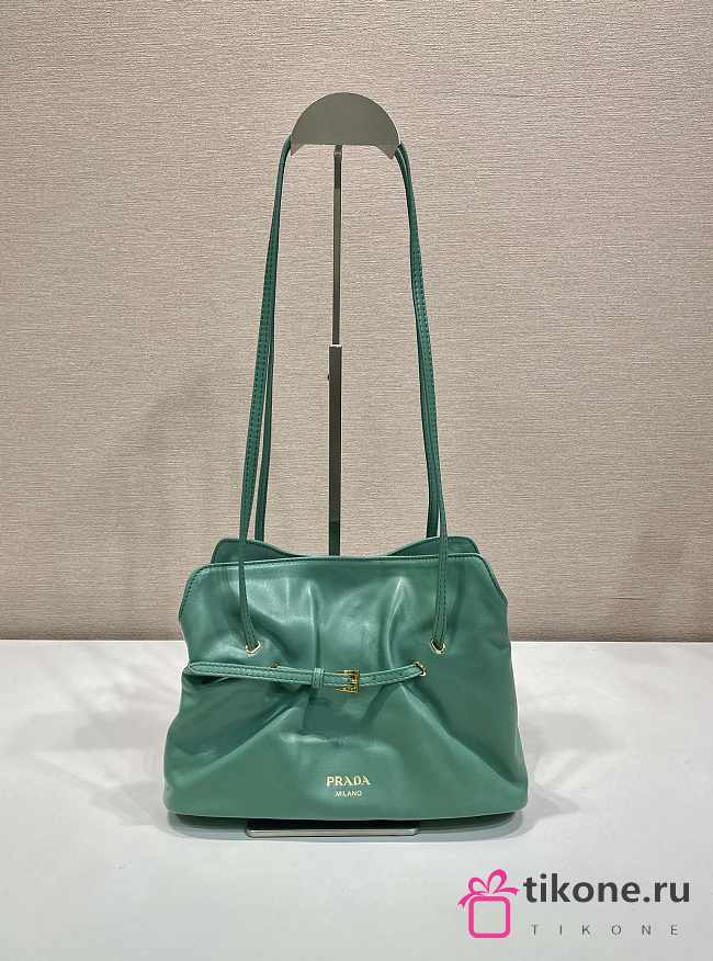 Prada Small Prada Dada Nappa Leather Bag Green 1BG586 - 28x18.5x11.5cm - 1
