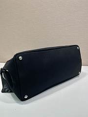 Prada Linen Blend Large Handbag Black 2VG131 - 43x30x20cm - 4