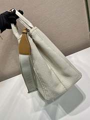 Prada Linen Blend Large Handbag White 2VG131 - 43x30x20cm - 4